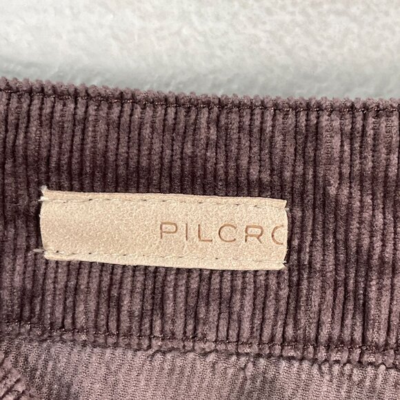 Pilcro Womens 34 Tall Brown Wanderer Corduroy Straight Leg Pants - Picture 3 of 10